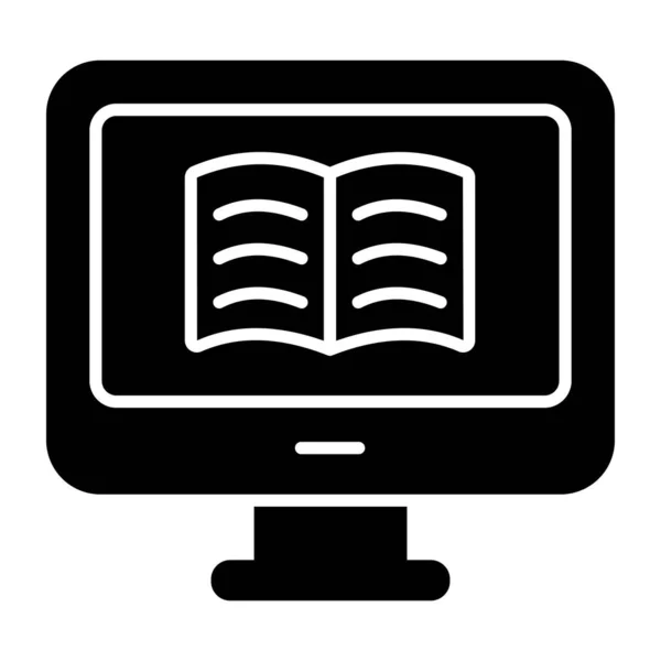 Icono Diseño Moda Del Libro Electrónico — Vector de stock