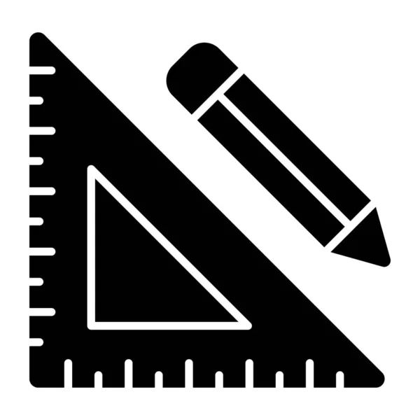 Unikátní Designová Ikona Nástrojů Geometrie — Stockový vektor