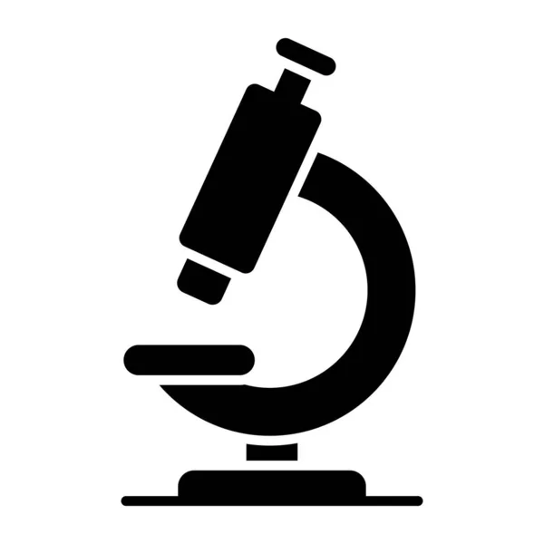 Εικονίδιο Εργαστηριακού Ερευνητικού Εργαλείου Σχέδιο Glyph Μικροσκοπίου — Διανυσματικό Αρχείο