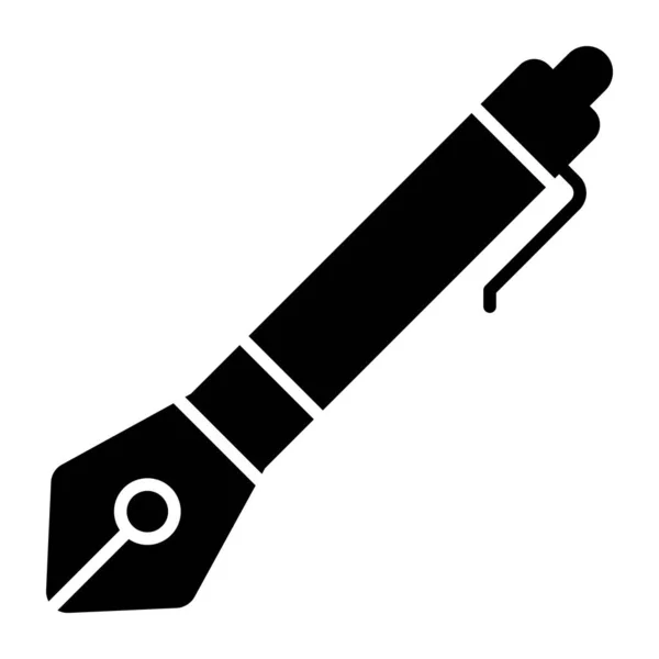 Düzenlenebilir Mürekkep Kalem Tasarımı Simgesi — Stok Vektör