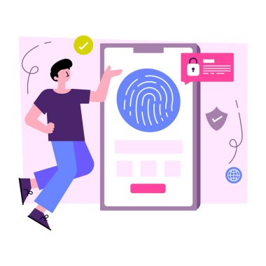 Mobil parmak izi kilidinin benzersiz tasarımı