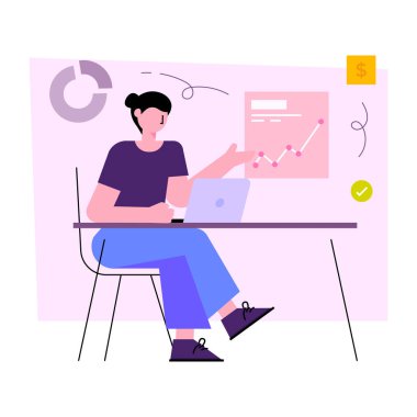 Çevrimiçi analitiklerin yaratıcı tasarım çizimi 