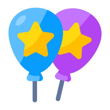 Balon Vektör simgesi, dekoratif aksesuar