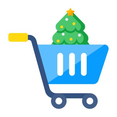 Noel alışverişinin simge tasarımı 