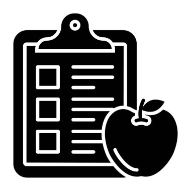 Diyet grafiğinin kavramsal katı tasarım simgesi