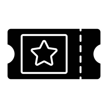 Yıldız biletinin modern tasarım simgesi 