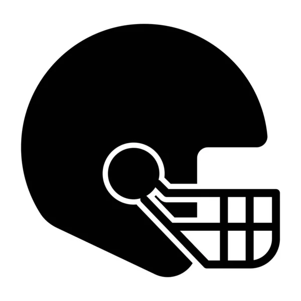 Sports Helmet Icon Solid Design — Stock Vector