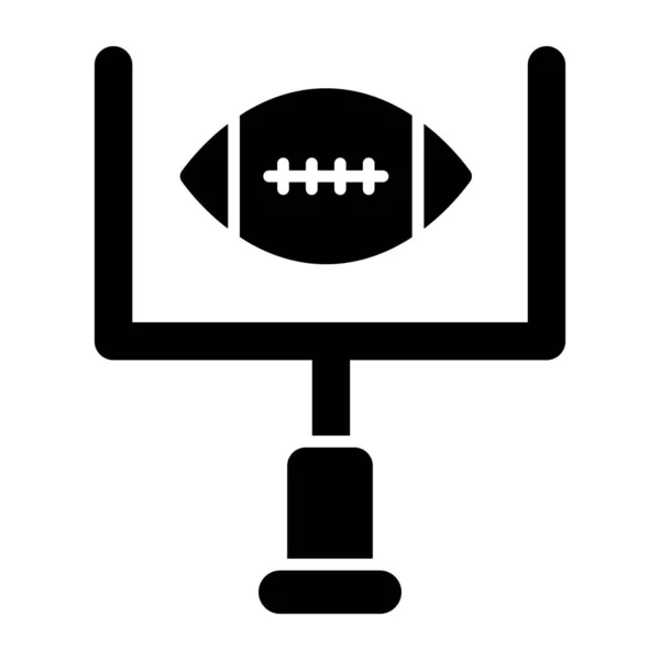 Американський Футбольний Ікона Міцний Дизайн Регбі Цілі — стоковий вектор