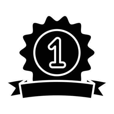 Sıralama ödülü ve rozetin mükemmel tasarım simgesi