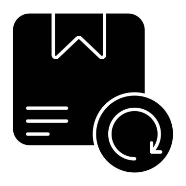  Solid Parcel Dönüş vektör simgeleri