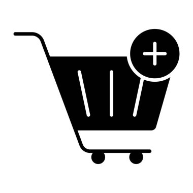 Shopping cart icon, editable vector