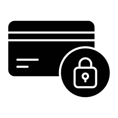 Güvenli kart ödemesinin simge tasarımı 