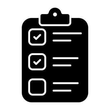 Kontrol listesinin mükemmel tasarım simgesi 