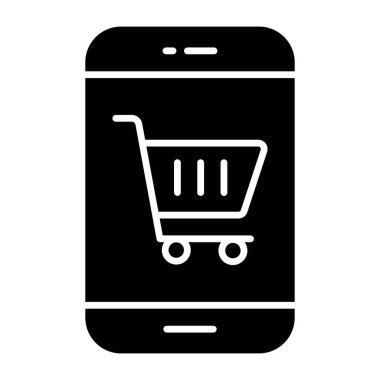 Alışveriş arabası simgesi, düzenlenebilir vektör