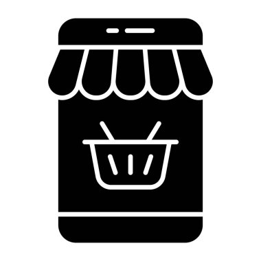 Çevrimiçi alışverişin eşsiz tasarım simgesi 