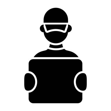 Teslimatçının eşsiz bir tasarım simgesi.