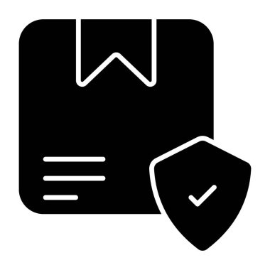 Paket güvenliğinin modern tasarım simgesi 