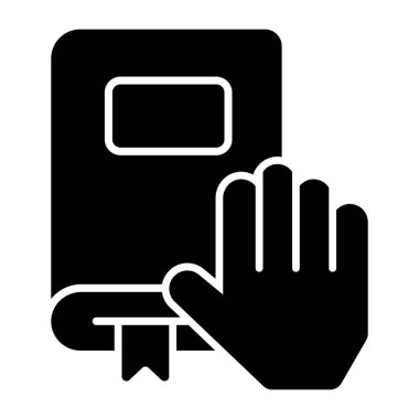 Premium download icon of oath book 