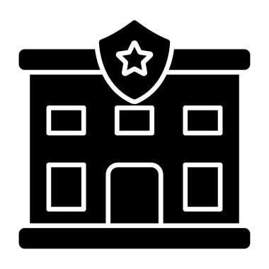 Polis karakolunun düzenlenebilir tasarım simgesi 