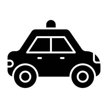 Police car icon in unique design 