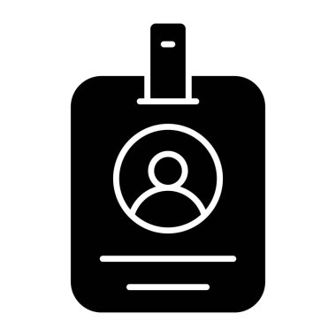 Kimlik kartının kabartma tasarım simgesi