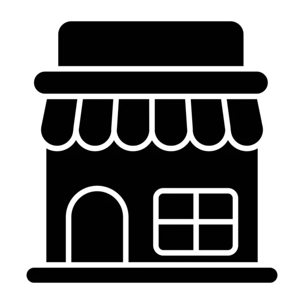 Solid Design Icon Shop Architecture — Stockvector