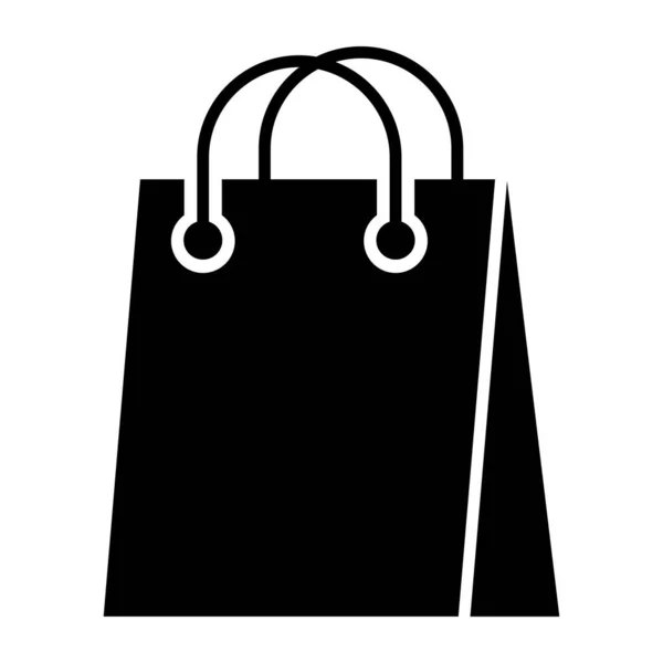 stock vector Glyph design icon of shopping bag