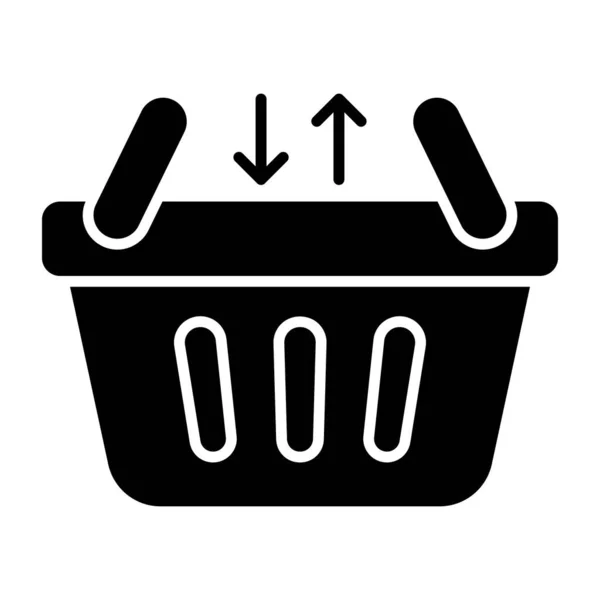 Warenkorb Symbol Editierbarer Vektor — Stockvektor