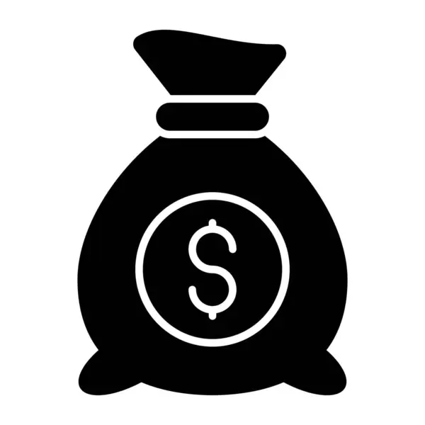 Modern Design Icon Money Bag — Vetor de Stock