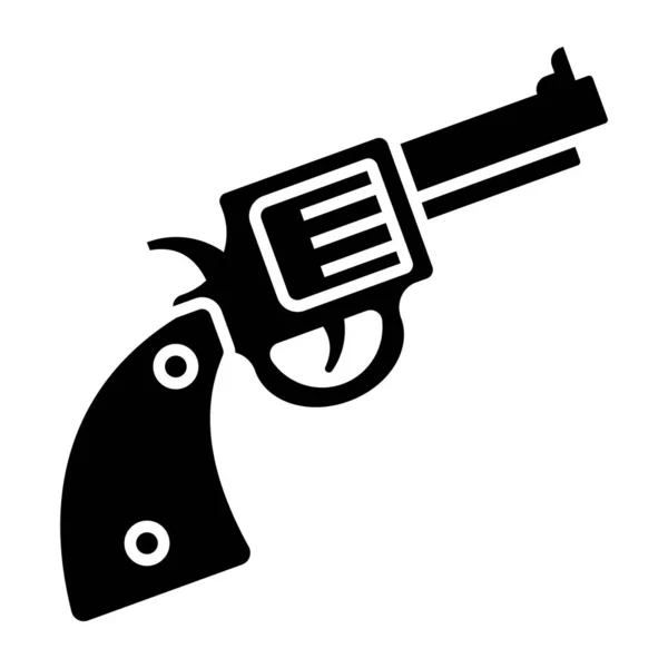 Заповнена Піктограма Дизайну Пістолета — стоковий вектор