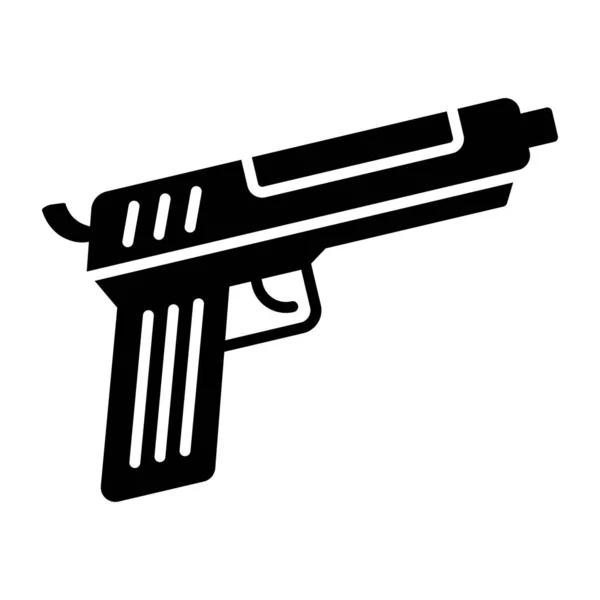 Solid Design Icon Gun — Stock Vector
