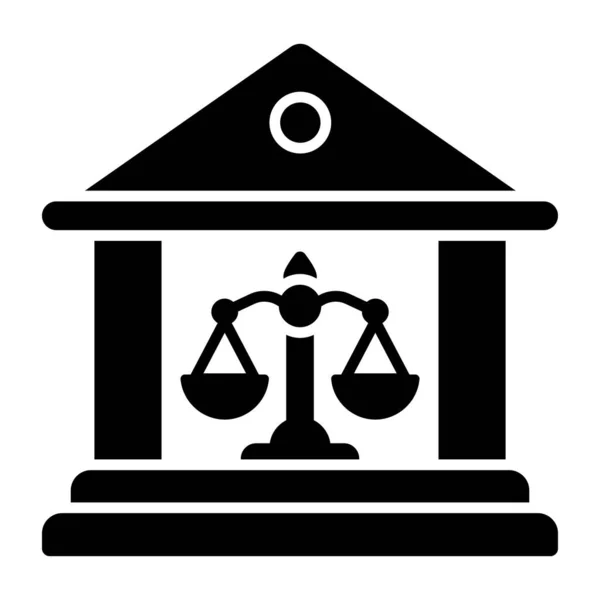 Conceptual Solid Design Icon Banking Law — Stock Vector