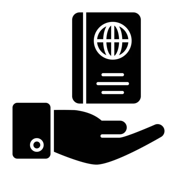 Solid Design Icon Passport Editable Vector — Stock Vector