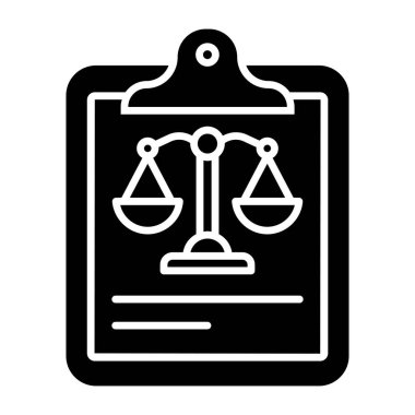 Editable design icon of legal paper 