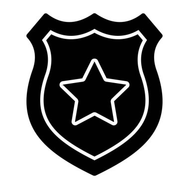 Yıldız kalkanının modern tasarım simgesi 