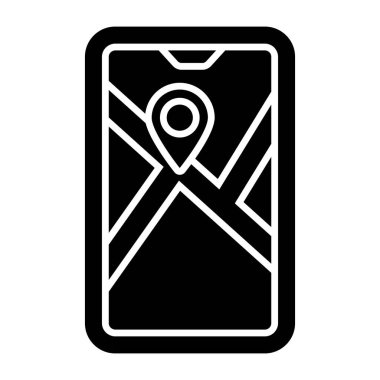 Taşınabilir konumun yaratıcı tasarım simgesi 