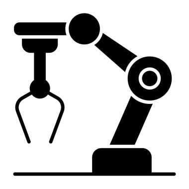 Robot kolun düzenlenebilir tasarım simgesi 