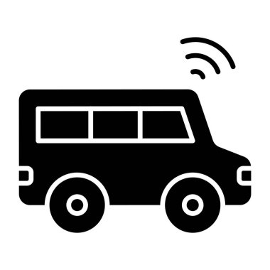 Akıllı aracın yaratıcı tasarım simgesi 