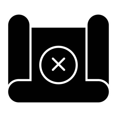 Yanlış inşaat planının mükemmel indirme simgesi 