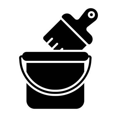      Boya silindiri simgesinin vektör tasarımı