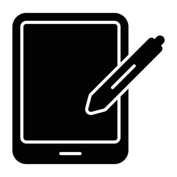 Icono Diseño Moda Tableta Pluma — Vector de stock