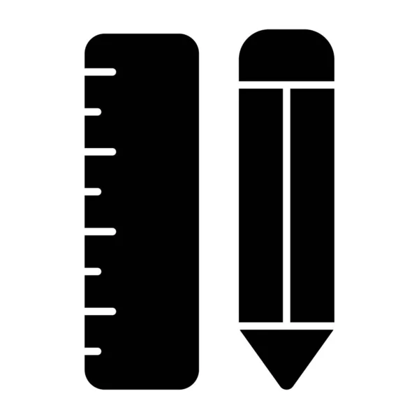 Moderní Ikona Návrhu Měřítka Tužky — Stockový vektor