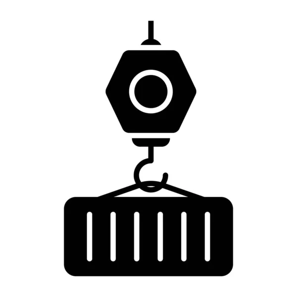 Icono Diseño Moderno Elevación Contenedores — Vector de stock
