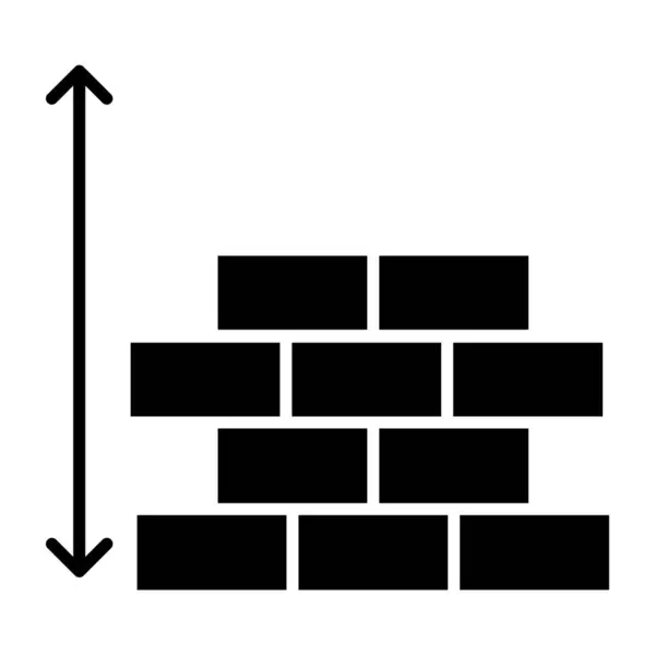 壁の測定のプレミアムダウンロードアイコン — ストックベクタ