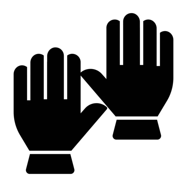 Icono Diseño Moderno Guantes — Vector de stock