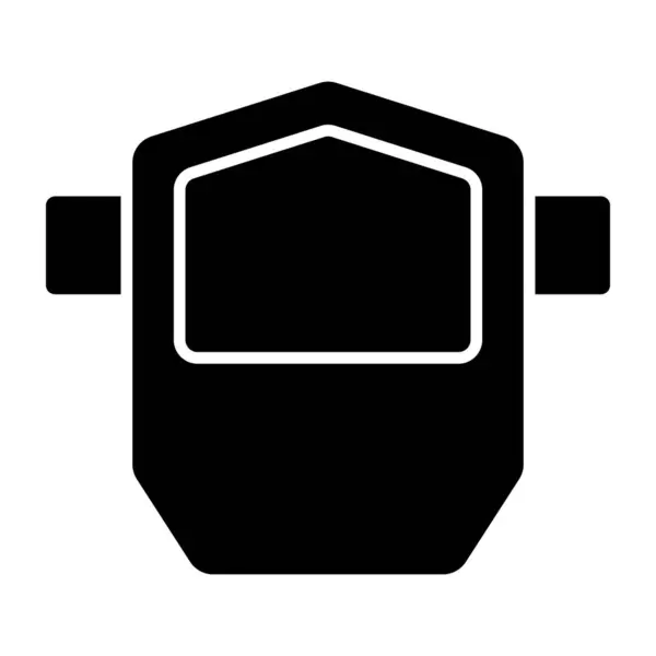 Icono Diseño Lleno Casco Soldadura — Vector de stock