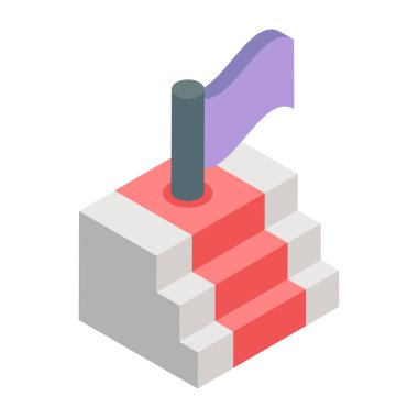 Kariyer merdiveninin düzenlenebilir tasarım simgesi 