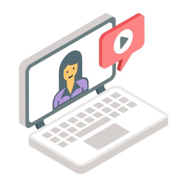 Görüntü sohbetinin moda tasarım simgesi