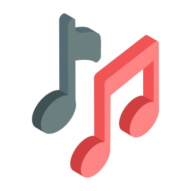 Müzik notalarının mükemmel tasarım simgesi