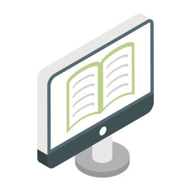 Elektronik kitabın moda tasarım simgesi 